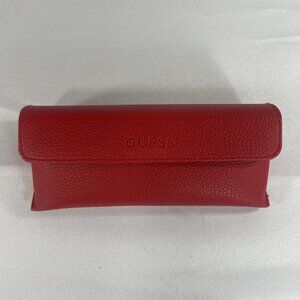 Guess Red Sunglasses Case Glasses Magnetic Fold Soft Shell Side Faux Leather